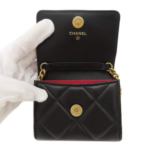 Chanel Matelasse Coco Mark Gold Metal Fittings Bifold Wallet - Picture 5 of 9